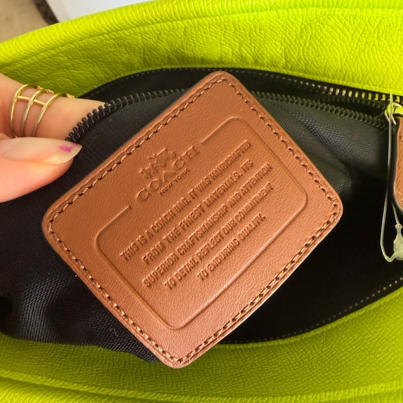 Coach Neon electric Green Tote Bag - Picture 2 of 7